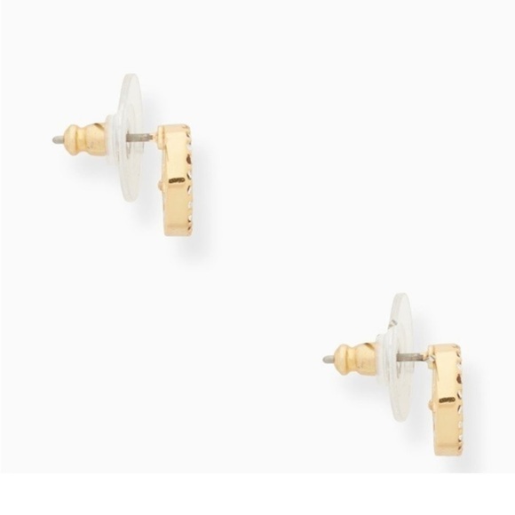 New Authentic Kate Spade Signature Gold Heart Earrings - Picture 5 of 6